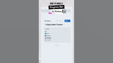 How to make a progress bar in Notion