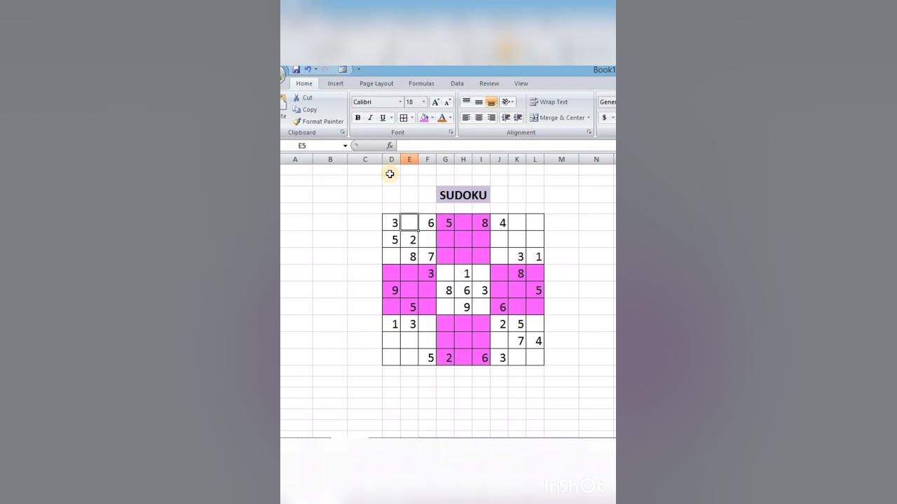 How Play Sudoku Game in MS Excel🧐 YouTube