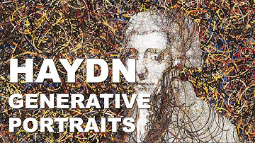 Animate portraits using Processing code | FRANZ JOSEPH HAYDN #generativeart #portrait