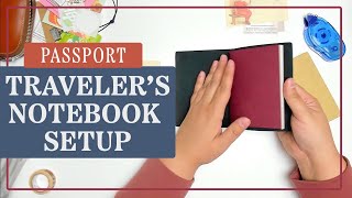 Midori Traveler's Notebook Passport Size Journal Setup