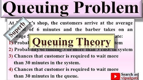 Queuing problem|6|Example on queuing theory|Problem on Queuing theory|GTU paper solution|OR|queuing