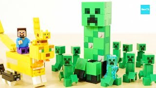 LEGO Minecraft 21156 BigFig Creeper and Ocelot Speed Build & Review