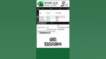 Excel 教學：IF 和 OR 公式（廣東話，中文字幕）#Excel廣東話 #Excel教學  #IF公式 #OR #Excel中文教學 #3分鐘excel教學 #Excel技巧