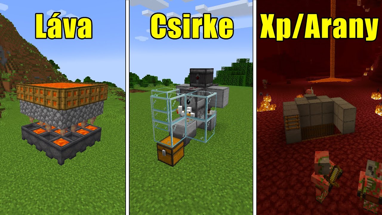 Top 3 Kezdő Farm | Minecraft Tutorial Magyarul | 1.19 Java