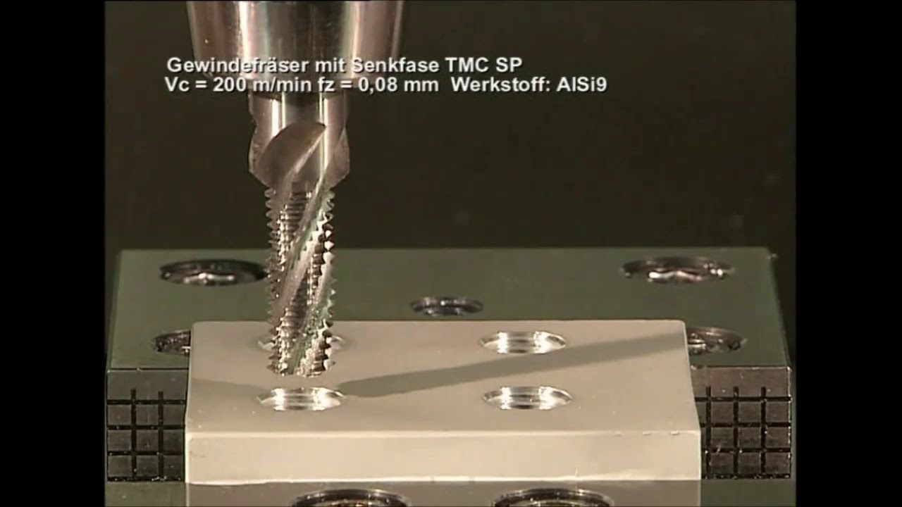 銑牙 STOCK TMC SP Thread Mill 45° - YouTube