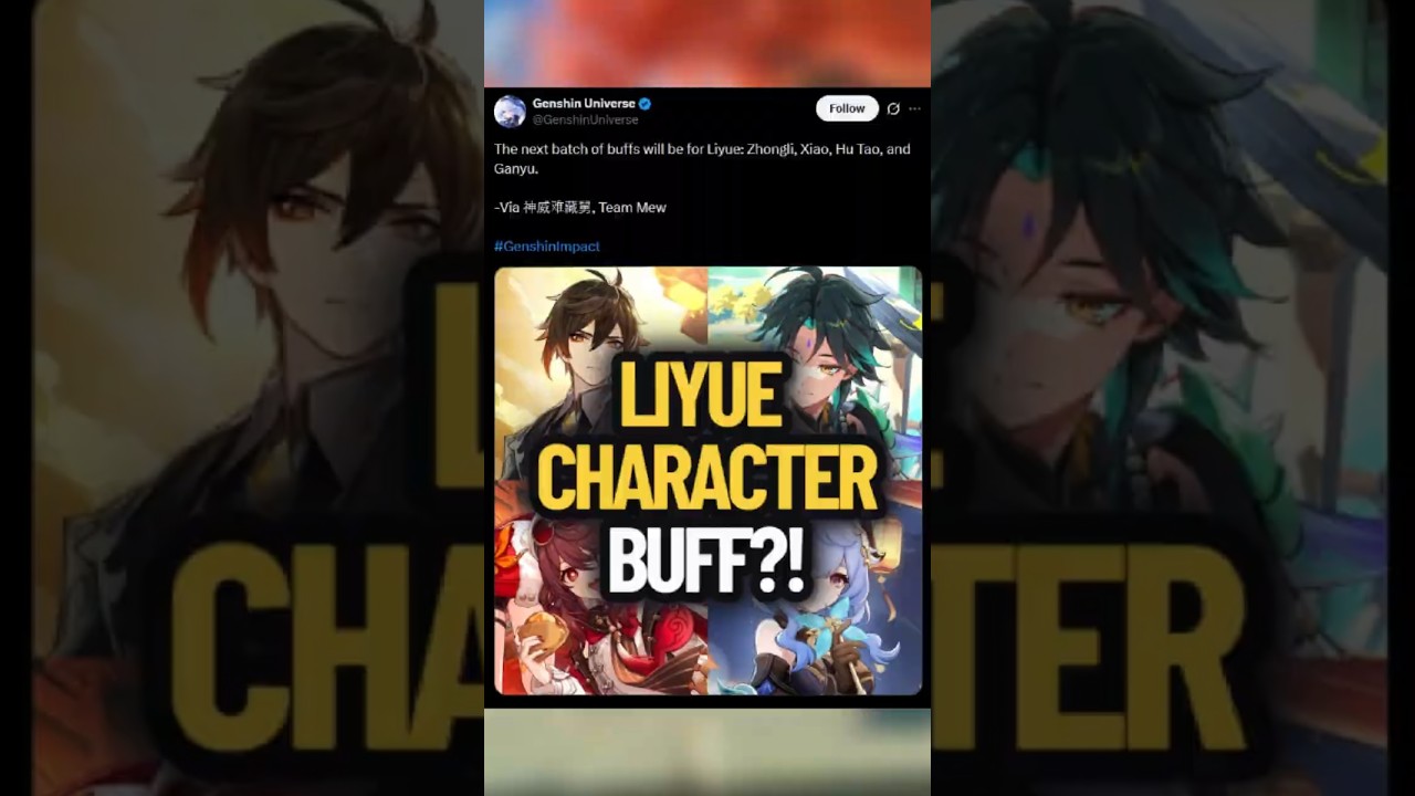 LIYUE Character will Gets MASSIVE BUFF in Genshin Impact