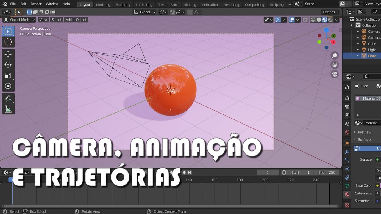 Blender 3D - CÂMERA ANIMAÇÃO E TRAJETÓRIAS