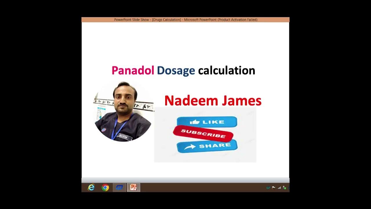 Panadol Syrup Dose calculation for nurses and mothers YouTube