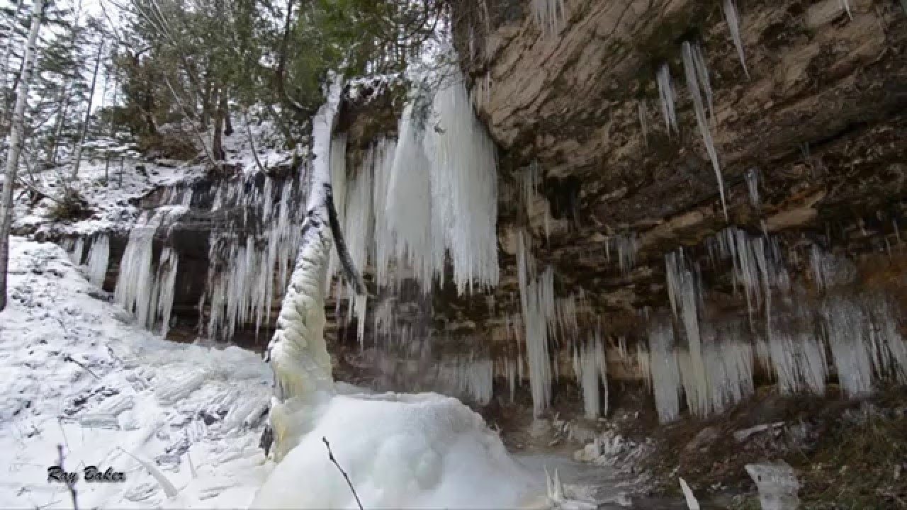 12/31/15 Potato Patch Falls, Pictured Rocks National Lakeshore - YouTube