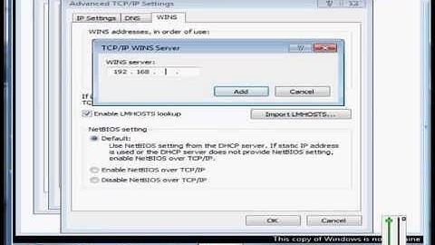 How to add a WINS server to a network card in Microsoft Windows 7