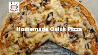 Homemade Quick Pizza: No cooking | Oven-ready in minutes