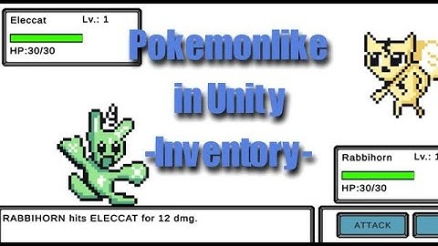 Pokemonlike in Unity - Inventory!