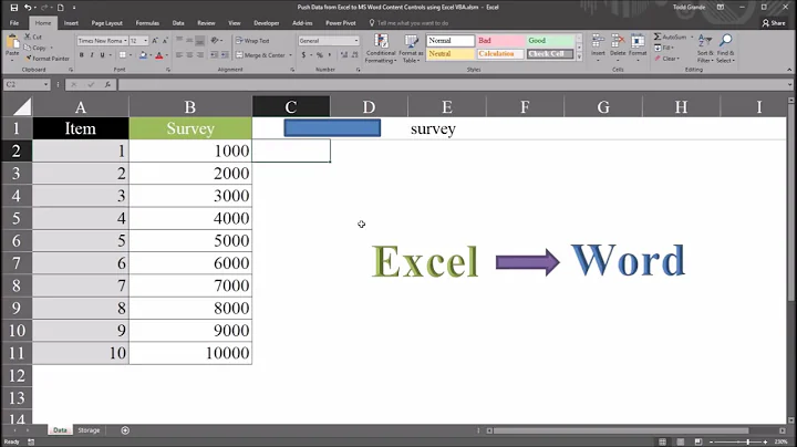 Push Data from Excel to MS Word Content Controls using Excel VBA