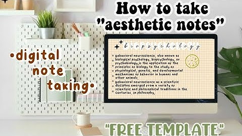 AESTHETIC NOTES💻📚| Digital NOTE TAKING - kami app +"FREE TEMPLATE" #aestheticnotes #notetakingtips