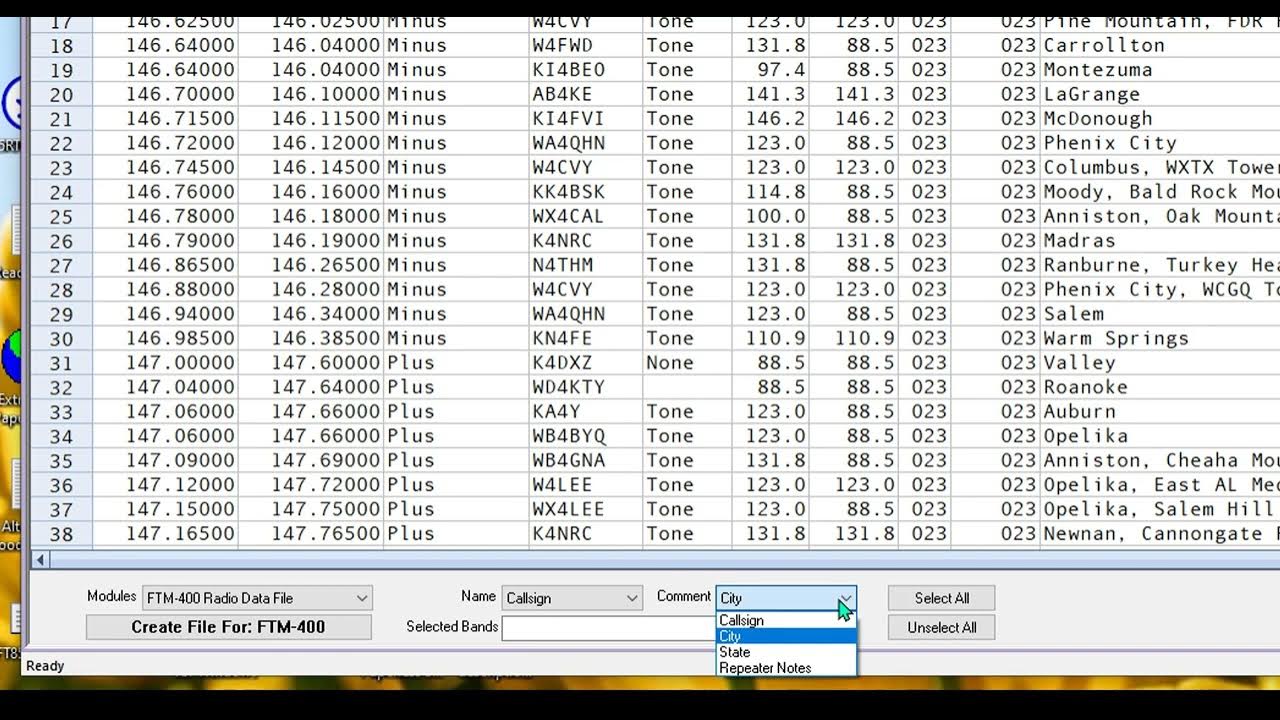 Using Repeater Book Search in RT Systems Programmers YouTube