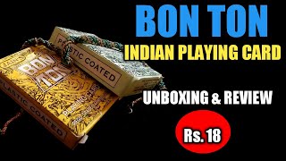 BON TON-INDIAN PLAYING CARD UNBOXING & REVIEW/WITH adarsh ist (BON TON PLAYING CARD MAGICIAN 4U)