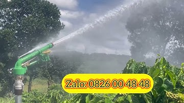 THỬ NƯỚC BÉC BT48- bán kính phun 43m, đi máy dầu D24+VT4 hoặc bơm 10hp(7,5kw) trở lên