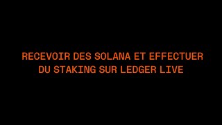Recevoir des Solana et effectuer du staking sur Ledger Live. by Ledger 1,017 views 5 months ago 4 minutes, 46 seconds