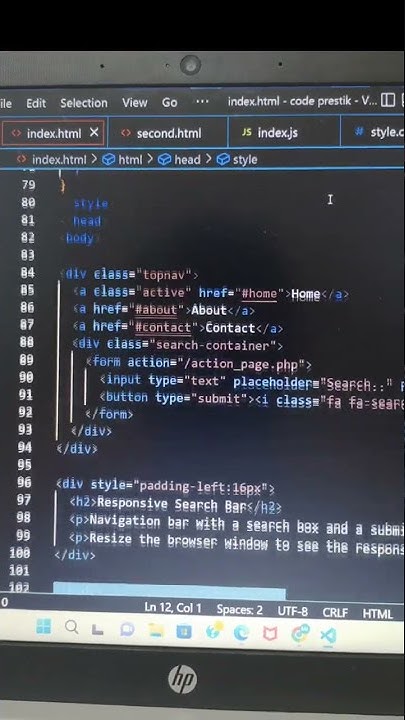 How To Create a Search Bar html and css - YouTube