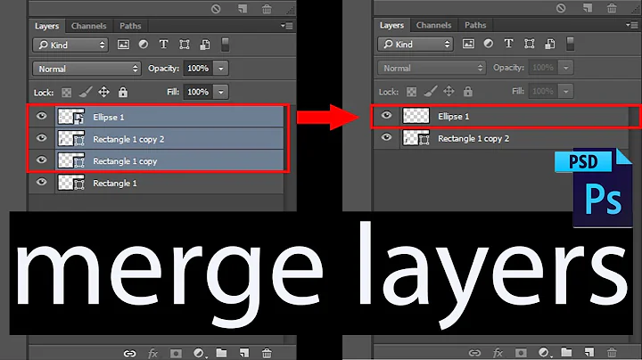 how to merge layers in Photoshop