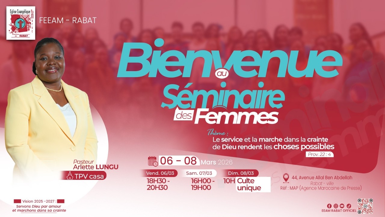260306 J3 - FEMME SERVANTE DE DIEU ENGAGÉE ET FIDÈLE(3) | Pasteur Arlette LUNGU