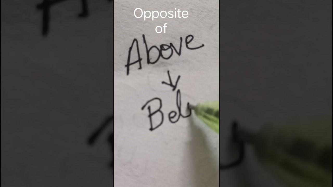 Opposite of Above l Learn English Opposites 