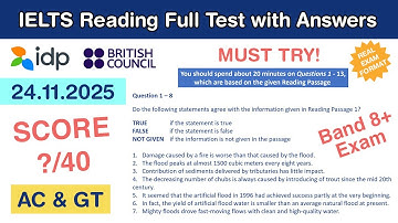 IELTS Reading Practice Test with Answers 24.11.2025 - Test #76