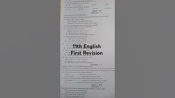 11th English First Revision Question Paper 2025