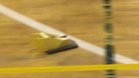 RC micro hovercraft drift on wooden floor