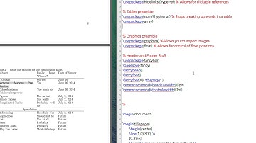 Latex Tutorial 6 of 11: Importing Data into Latex, Table Formatting