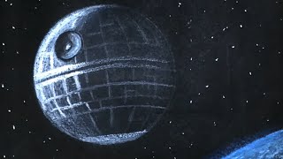 death star drawing draw wars drawings paintingvalley