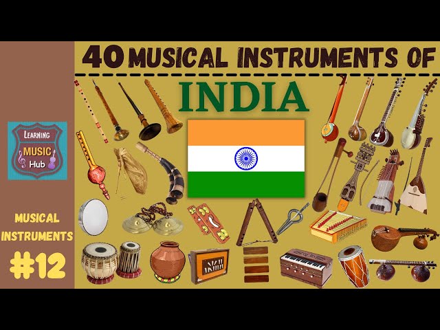 40 MUSICAL INSTRUMENTS OF INDIA | LESSON #12 | LEARNING MUSIC HUB | MUSICAL INSTRUMENTS class=