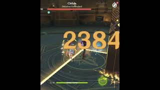 Lauma 1 Hit Vs. Weekly Boss Childe Phase 2 (Golden House, Liyue) | Genshin Impact #f2p#genshin#lauma