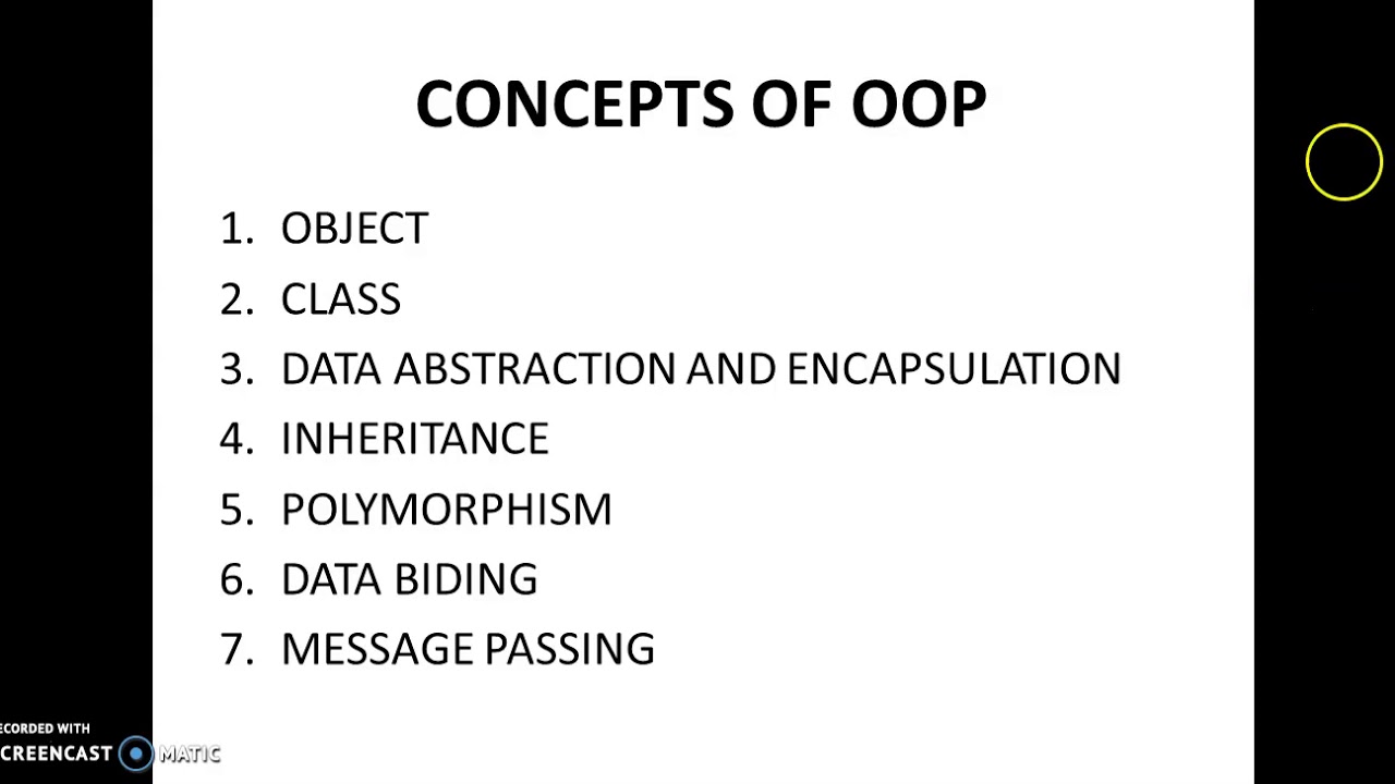 SYBCA SEM 3 OOP Chap. 1 Part 2 - YouTube