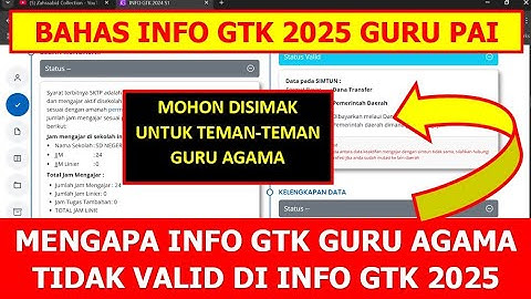 MENGAPA INFO GTK 2025 GURU AGAMA TIDAK VALID