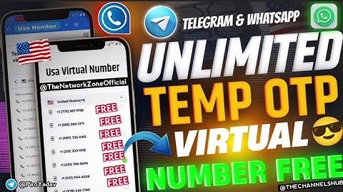 USA Virtual Number Free | 100% Unlimited Temp OTP Number | WhatsApp & Telegram Verification Trick