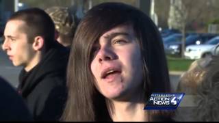 Students protest outside Plum High School screenshot 4