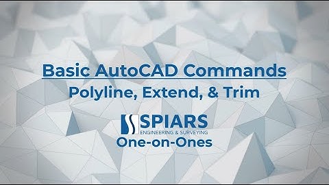Polyline, Extend, & Trim | Basic AutoCAD Commands