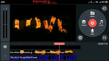 Tutorial Teks Efek Api menggunakan Kinemaster
