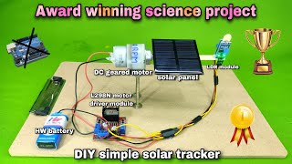 Amazing science project || how to make a simple solar tracker || Award winning project🏅