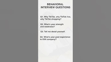 Tiktok Top 20 Interview Question: Behavioral Interview Questions #shorts #tiktok #tiktokinterview