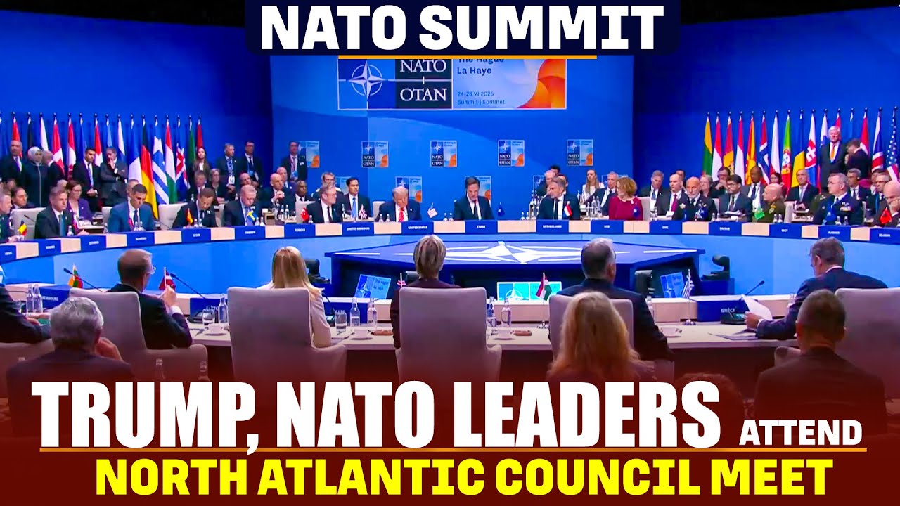 NATO Summit I US President Trump & other leaders attend North Atlantic ...