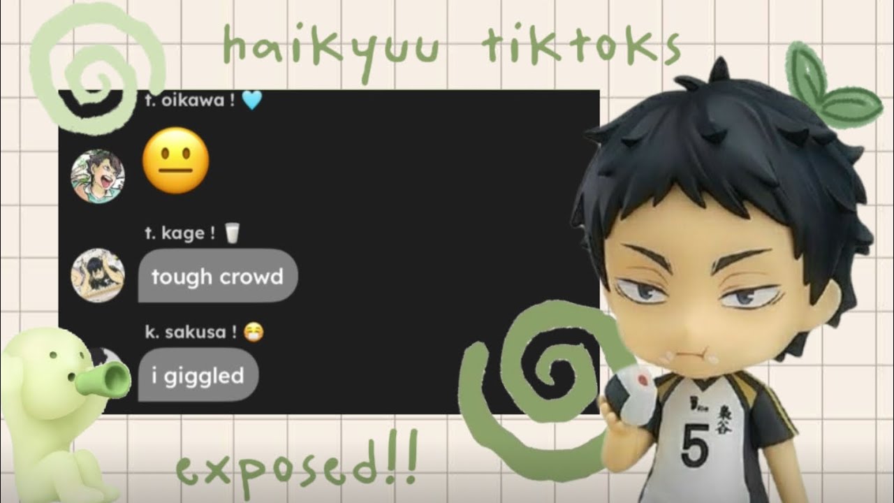 ˚ ༘ 🥝 ⋆｡˚ haikyuu texts | exposing tiktoks!!! | ships ୭‧₊˚
