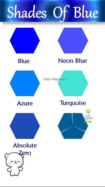 Shades of Blue Color With Names  Blue Color Shades with their name and  image #color #blue 
