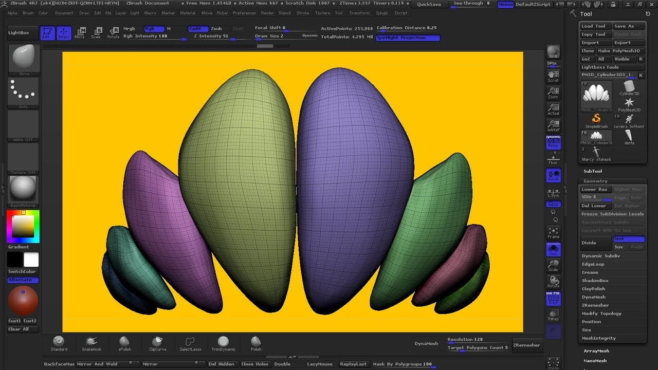 undo polygroup mask zbrush