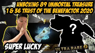 UNBOXING 89 IMMORTAL TREASURE 1 & 36 TRUST OF THE BENEFACTOR 2020! HOKI BANGET!! - DOTA 2 INDONESIA