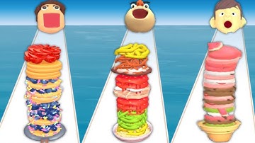 PANCAKE RUN vs NOODLE RUN vs ICE CREAM RUN - Triple Game