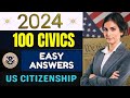 New 100 civics citizenship test random for us citizenship interview 2024 questions and answers