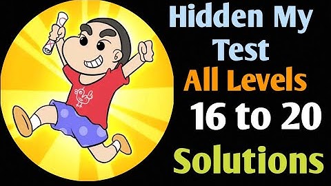 Hidden My Test Stage 16 17 18 19 20 walkthrough solution |Hidden My Test level 16 17 18 19 20 Answer