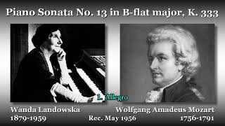 Mozart: Piano Sonata No. 13, Landowska (1956) モーツァルト ピアノ
